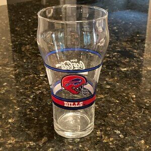 Vintage 1992 Buffalo Bills Coca Cola Drinking Glass 16 oz